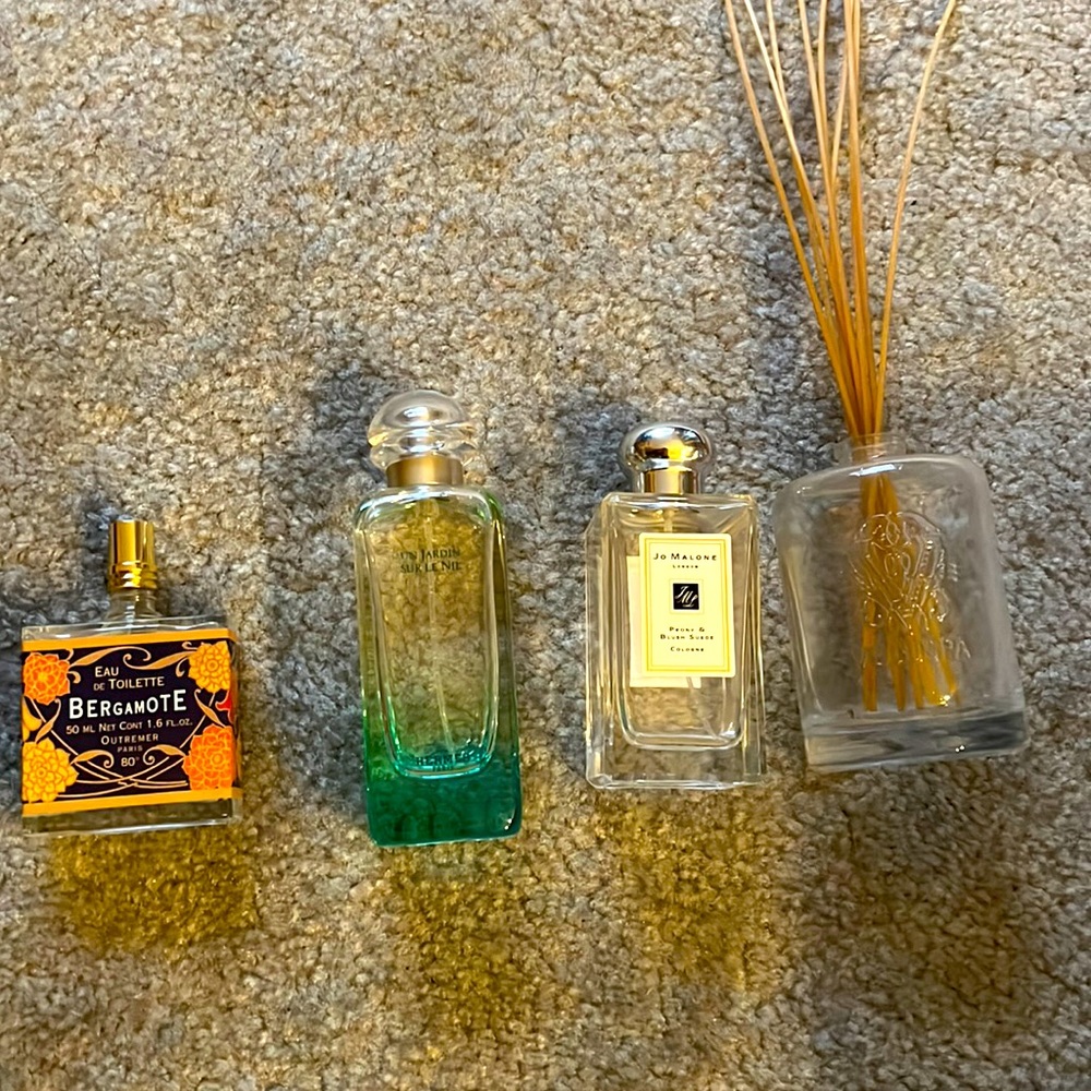 Hermes Jo Malone empty perfume bottles